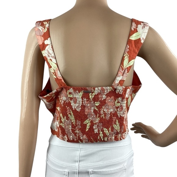 The Normal Brand Sonoran Slub Square Neck Tank Size M Cayenne Floral Print - Picture 4 of 7